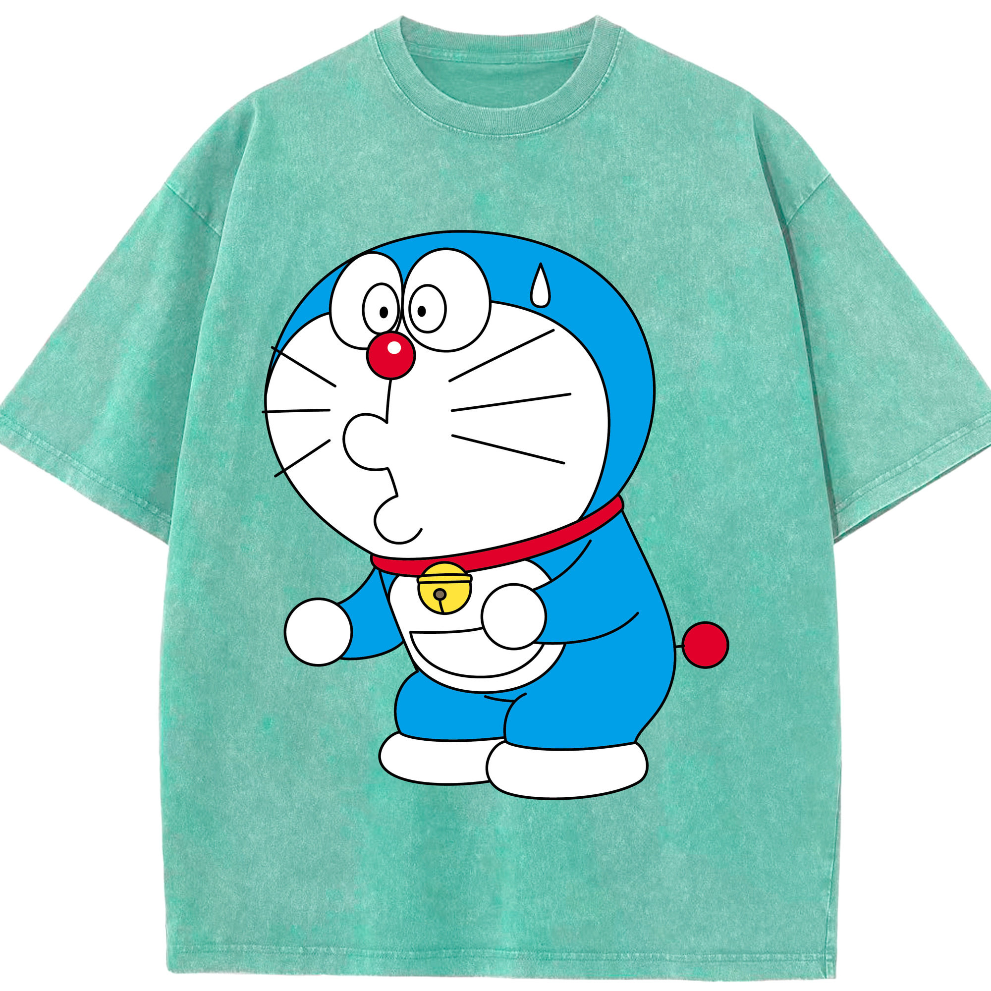 （画像用） ドラえもん Doraemon 綿100% ヴィンテージ風 半袖Tシャツ（フロントプリント）